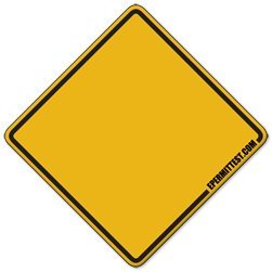 Las 50 Preguntas Del Examen De Manejo De La Florida warning-sign-blank